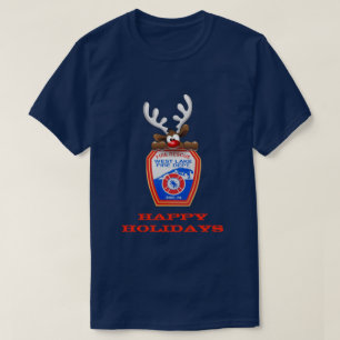 Happy Holidays Reindeer West Lake Fire Department T-Shirt