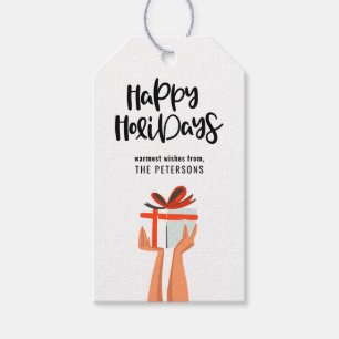Happy Holidays Retro Mid-Century Modern Gift Tags