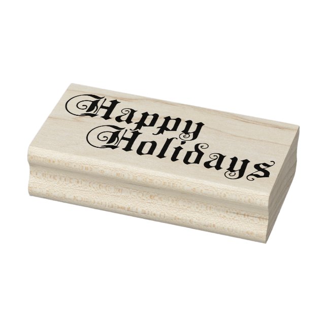 Happy Holidays Rubber Stamp (Stamp)