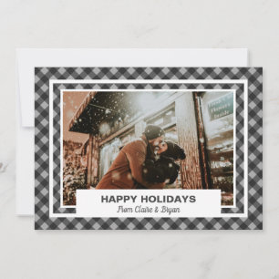 Happy Holidays Rustic Personalized Photo Holiday Card