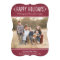 Happy Holidays Rustic Red Wine Photo
