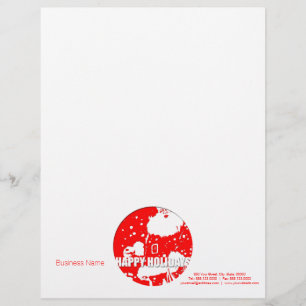 Happy Holidays Santa Claus Personalized Letterhead