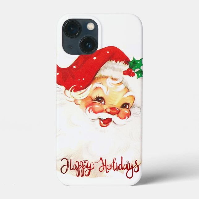 Happy Holidays,Santa Claus Retro Case-Mate iPhone Case (Back)