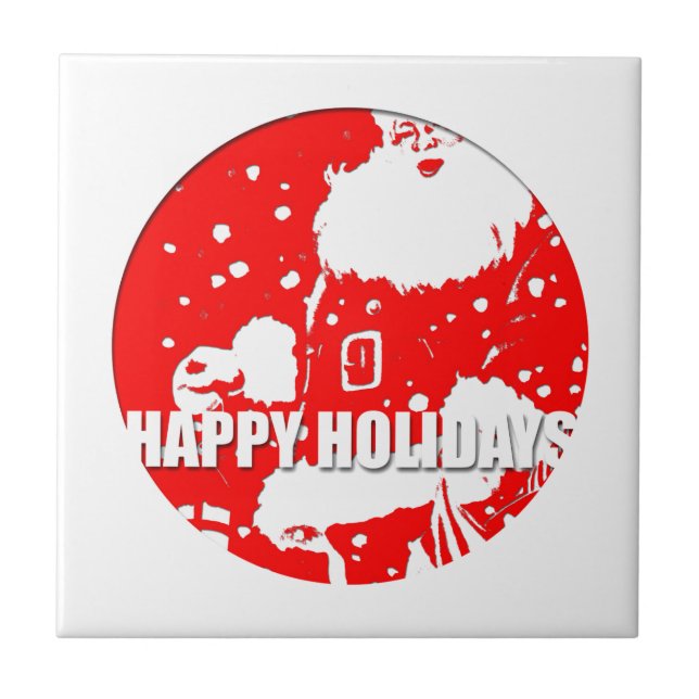 Happy Holidays - Santa Claus - Tile (Front)