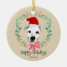 Happy Holidays Santa Dog Cartoon