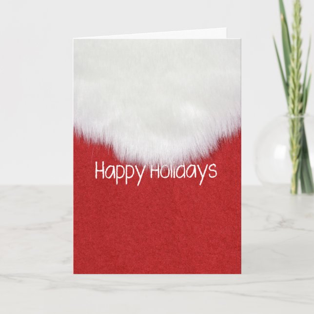 Happy Holidays Santa's Beard Holiday Card (Front)