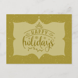 Happy Holidays Script Postcard