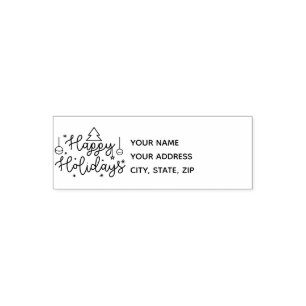 Happy Holidays Self-inking Stamp