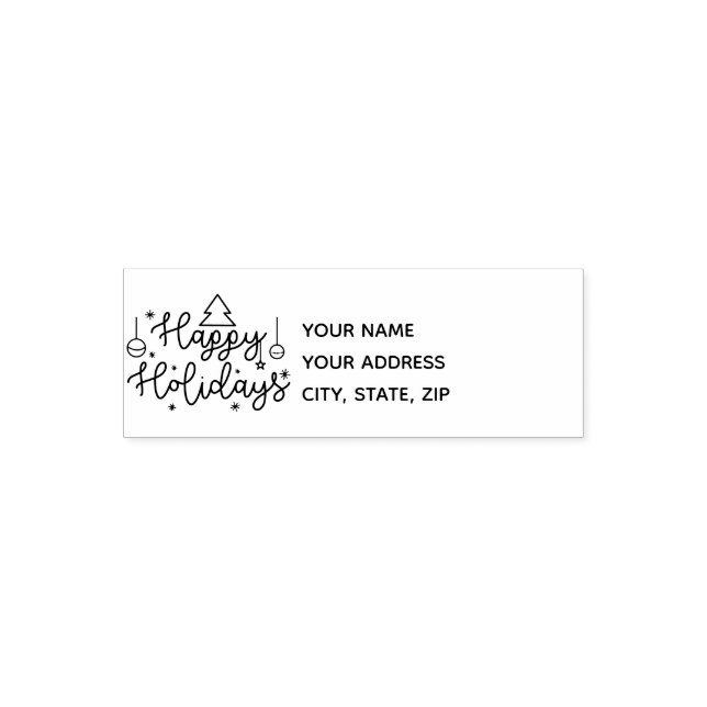 Happy Holidays Self-inking Stamp (Design)