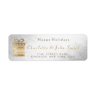 Happy Holidays Silver Golden Glam Gift