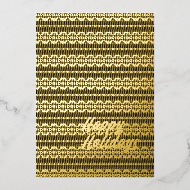 Happy Holidays Small business Corporate Foil Holiday Card (Front)