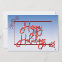Happy Holidays Snow Framed Business