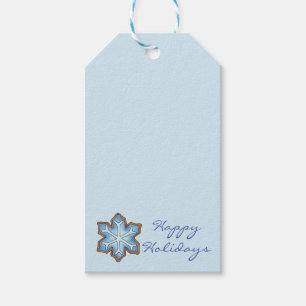 Happy Holidays Snowflake Christmas Hanukkah Snow Gift Tags