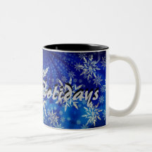 Happy Holidays Snowflake Mug