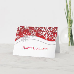 Happy Holidays Snowflakes Card