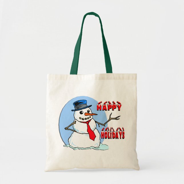 Happy Holidays Snowman Gift Bags (Front)