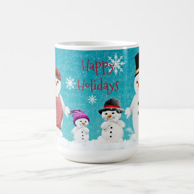 Happy Holidays Snowmen Magic Mug (Center)
