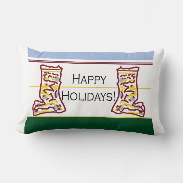 Happy Holidays Sock Pillow (Front)