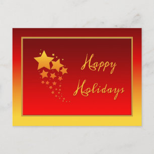 Happy Holidays Stars Postcard