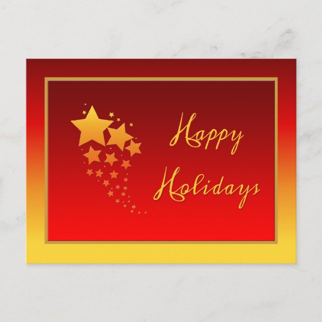 Happy Holidays Stars Postcard (Front)