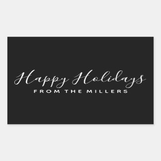 Happy Holidays Sticker Script Personalized