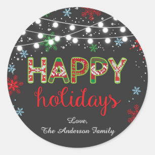 Happy Holidays Sticker / Ugly Sweater Sticker