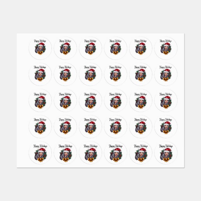 Happy Holidays Stickers  (Sheet)