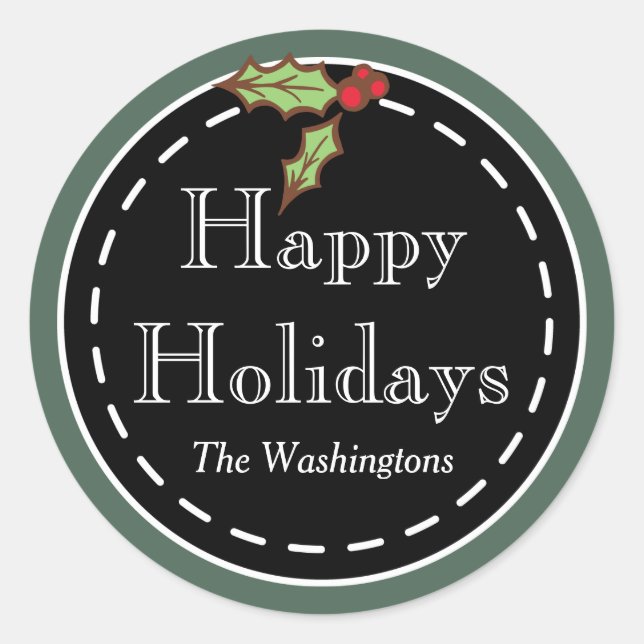 Happy Holidays Stickers (Front)