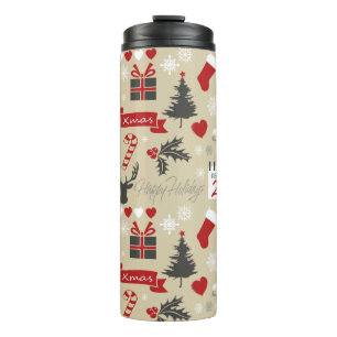 Happy Holidays Thermal Tumbler