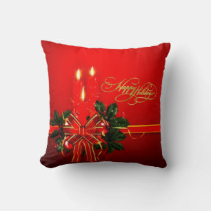Happy Holidays Throw Pillow