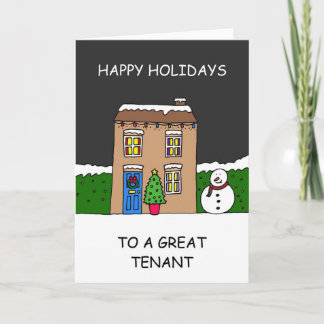 Happy Holidays to a Great Tenant Card