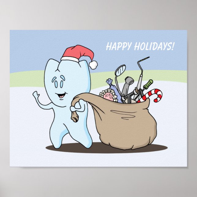 HAPPY HOLIDAYS Tooth Poster (Front)