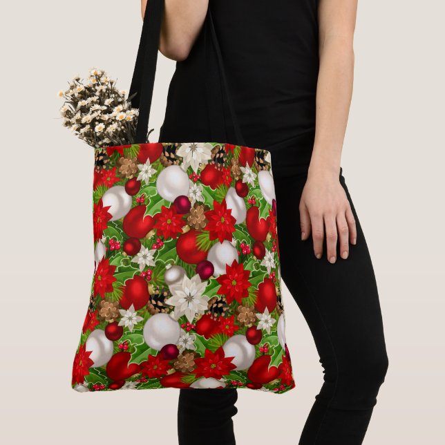 Happy Holidays Tote Bag (Close Up)