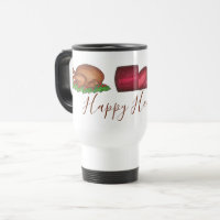 Happy Holidays Turkey Cranberry Pumpkin Pie Dinner