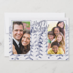 Happy Holidays!   Two Photo   Custom Photocard Holiday Card