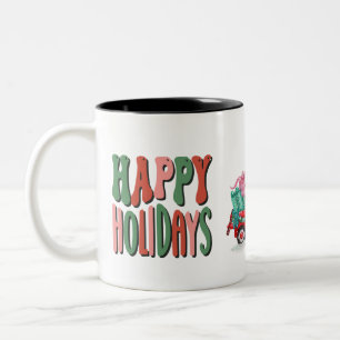 Happy Holidays Two-Tone Coffee Mug