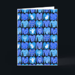 Happy Holidays Ugly Hannukah Sweater Card<br><div class="desc">Customizable greeting card with a fun pattern on the front. Add or edit your own text to the inside of the card.
Check my shop for more colours,  patterns and  card designs plus matching items too!</div>