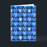 Happy Holidays Ugly Hannukah Sweater Card<br><div class="desc">Customizable greeting card with a fun pattern on the front. Add or edit your own text to the inside of the card.
Check my shop for more colours,  patterns and  card designs plus matching items too!</div>