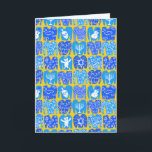 Happy Holidays Ugly Hannukah Sweater Card<br><div class="desc">Customizable greeting card with a fun pattern on the front. Add or edit your own text to the inside of the card.
Check my shop for more colours,  patterns and  card designs plus matching items too!</div>