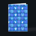 Happy Holidays Ugly Hannukah Sweater Card<br><div class="desc">Customizable greeting card with a fun pattern on the front. Add or edit your own text to the inside of the card.
Check my shop for more colours,  patterns and  card designs plus matching items too!</div>