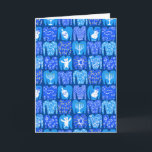 Happy Holidays Ugly Hannukah Sweater Card<br><div class="desc">Customizable greeting card with a fun pattern on the front. Add or edit your own text to the inside of the card.
Check my shop for more colours,  patterns and  card designs plus matching items too!</div>