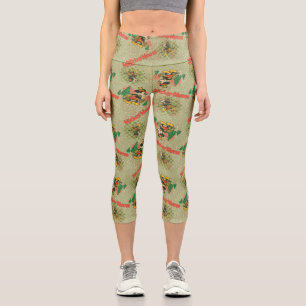 Happy Holidays   Vintage Mickey Mouse Christmas Capri Leggings
