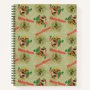 Happy Holidays   Vintage Mickey Mouse Christmas Notebook