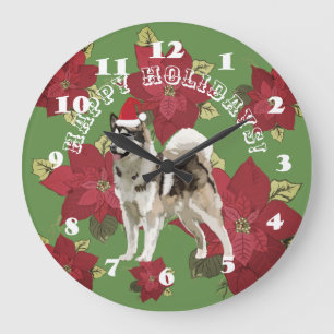 Happy Holidays Wall Horloge