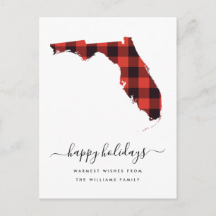 Happy Holidays   Warm Wishes From Florida Postcard