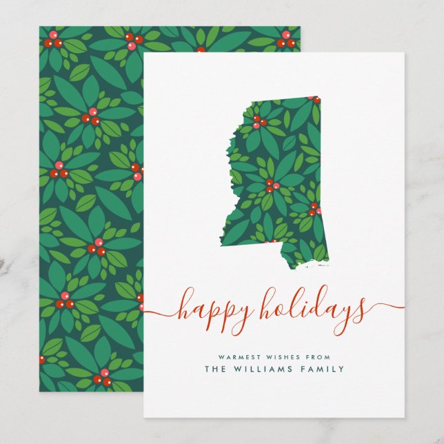 HAPPY HOLIDAYS Warm Wishes From Missouri (Front/Back)