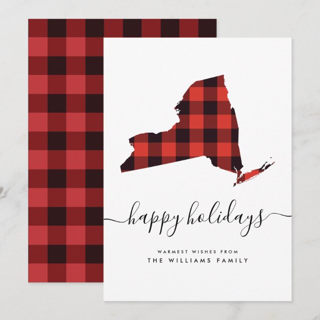 HAPPY HOLIDAYS Warm Wishes From New York (Front/Back)