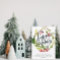 Happy Holidays watercolor floral