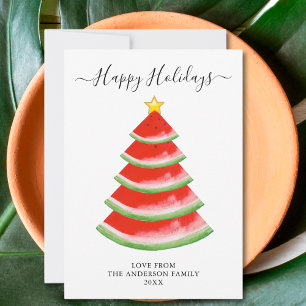 Happy Holidays Watermelon Holiday Card