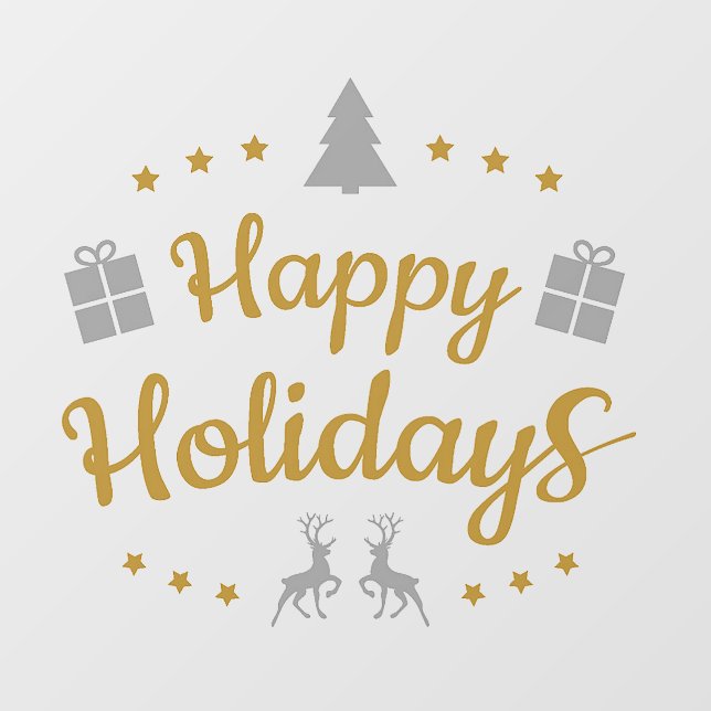 Happy Holidays Window Cling (Sheet)